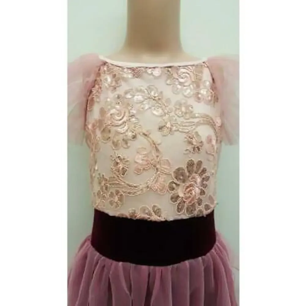 Pre-Owned Dance Costume Curtain Call E1988 Large Child Pink Lyrical